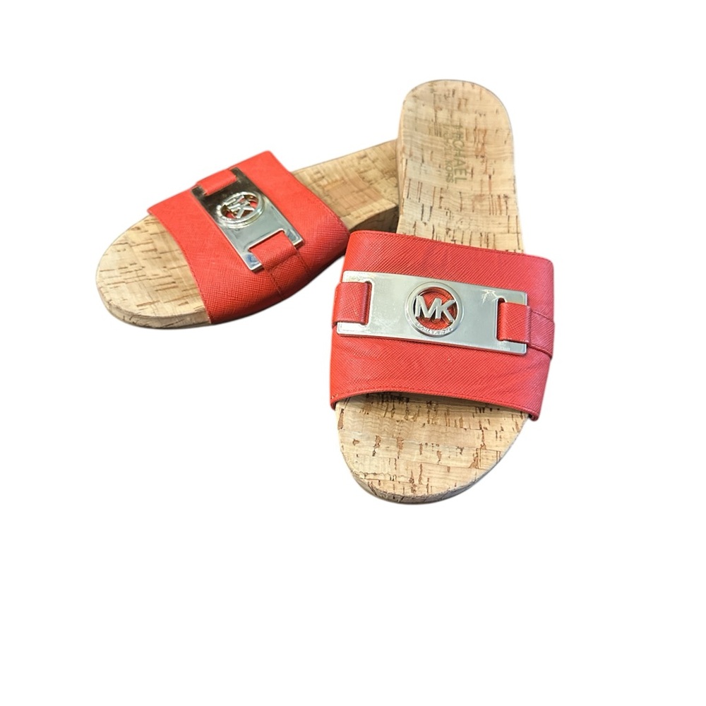 Michael Kors Warren Slide Sandal with Gold Accent